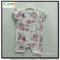 BKD all-over printing O-neck baby playsuit